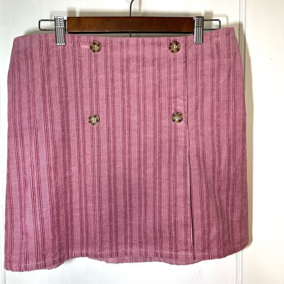 NWT Wild Fable Pink Corduroy Mini Skirt Size Large - Picture 1 of 6